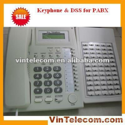 Key telephone for PBX / PABX with 60 key phone DSS keys